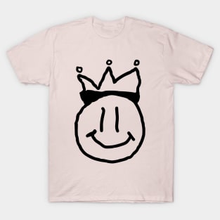 Happy face Worn crown T-Shirt